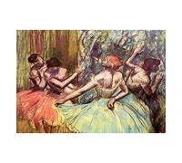 Wee Blue Coo Painting Degas Four Dancers Behind Scenes #2 Wall Art Print
