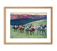 Wee Blue Coo Painting Degas Horse Racing Training Framed Wall Art Print