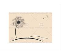 Wee Blue Coo PAINTING DRAWING DANDELION SEED FLOATING WISH BLACK FRAMED ART PRINT B12X13210