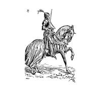 Wee Blue Coo Painting Drawing Military Viollet-le-duc Medieval Knight Wall Art Print