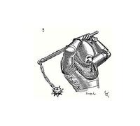 Wee Blue Coo Painting Drawing Military Viollet-le-duc Medieval Mace Wall Art Print