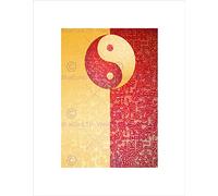 Wee Blue Coo Painting Drawing Yin Yang Philosophy Chinese Taoism Wall Art Print