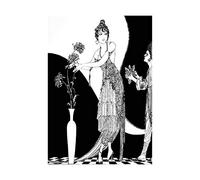 Wee Blue Coo Painting Dress Flower Deco Lady Picture Wall Art Print