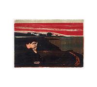 Wee Blue Coo Painting Edvard Munch Evening Wall Art Print