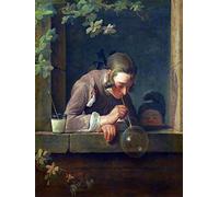 Wee Blue Coo Painting Exterior Portrait Study Chardin Soap Bubbles Wall Art Print