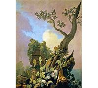 Wee Blue Coo Painting Exterior Still Life Castillo Birds Hares Wall Art Print