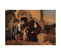 Wee Blue Coo Painting Exterior Study Waldmuller Monastery Gate Wall Art Print