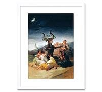 Wee Blue Coo Painting Fantasy Landscape Goya Witches Sabbath Framed Wall Art Print