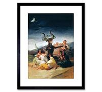 Wee Blue Coo Painting Fantasy Landscape Goya Witches Sabbath Framed Wall Art Print
