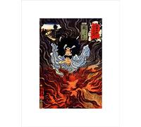 Wee Blue Coo Painting Fantasy Warabi Legend 8 Samurai Utagawa Japan Wall Art Print