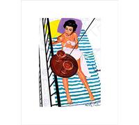 Wee Blue Coo Painting Girl Undressed Bed Plate Champagne Ludlow Wall Art Print