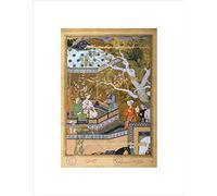 Wee Blue Coo Painting Group Portrait Bahadur Khan Mughal Emissary India Wall Art Print