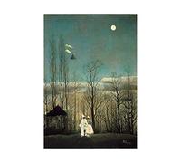Wee Blue Coo Painting Henri Rousseau A Carnival Evening Wall Art Print