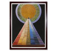 Wee Blue Coo Painting Hilma Af Klint 1907 Altarpiece No 1 Group Art Print Framed Poster Wall Decor 12X16 Inch