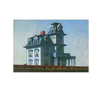 Wee Blue Coo Painting Hopper House By The Railroad Wall Art Print