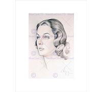 Wee Blue Coo PAINTING ILLUSTRATION 1942 JANICE ALBERTO VARGA FRAMED ART PRINT MOUNT B12X10816