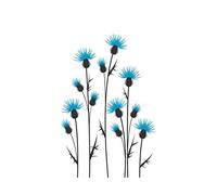 Wee Blue Coo Painting Illustration Abstract Thistle Flower Graphic Wall Art Print