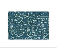 Wee Blue Coo Painting Illustration Blackboard Equation Mathematic Wall Art Print