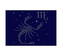 Wee Blue Coo Painting Illustration Zodiac Star Sign Scorpio Scorpion Wall Art Print