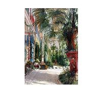 Wee Blue Coo Painting Interior Study Blechen Pfaueninsel Palm House Wall Art Print
