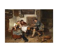 Wee Blue Coo Painting Interior Study Eberle Musical Entertainment Wall Art Print