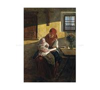 Wee Blue Coo Painting Interior Study7 Waldmuller Sunday Rest Wall Art Print