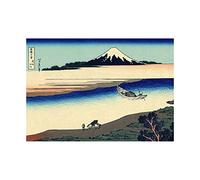 Wee Blue Coo Painting Japan Katsushika Tama River Musashi Province Wall Art Print