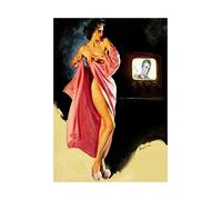 Wee Blue Coo Painting Lady Undressed Pin Up Tv New Picture Wall Art Print