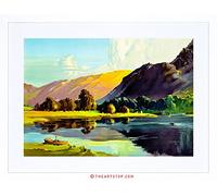 Wee Blue Coo Painting Lake District Cumbria England Scenic Framed Wall Art Print