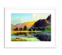 Wee Blue Coo Painting Lake District Cumbria England Scenic Framed Wall Art Print
