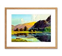 Wee Blue Coo Painting Lake District Cumbria England Scenic Framed Wall Art Print