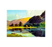 Wee Blue Coo Painting Lake District Cumbria England Scenic Wall Art Print