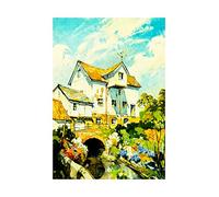 Wee Blue Coo Painting Landscape Cuneo Essex Watermill Travel Ad Wall Art Print