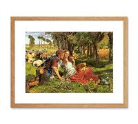 Wee Blue Coo Painting Landscape Hunt Hireling Shepherd Framed Wall Art Print