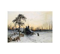 Wee Blue Coo Painting Landscape Munthe Evening Winter Light Wall Art Print