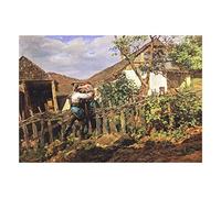 Wee Blue Coo Painting Landscape Rural Waldmuller Neighbours Wall Art Print