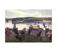 Wee Blue Coo Painting Landscape Urban Haszard Camaret Morning Calm Wall Art Print