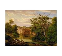 Wee Blue Coo Painting Lungkwitz Guadalupe River Hill Country Wall Art Print