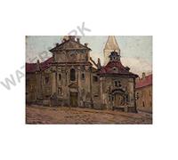 Wee Blue Coo Painting Macoun Prague Castle Monastery Gable Wall Art Print