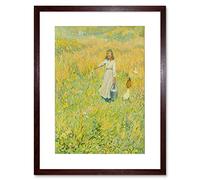 Wee Blue Coo Painting Meadow Helen Galloway Mcnicoll The Little Worker Framed Wall Art Print