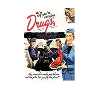 Wee Blue Coo PAINTING MOCK ADVERT FLIGHT DRUGS LOBSTER PILOT FUNNY FRAMED ART PRINT B12X12232