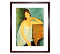 Wee Blue Coo Painting Modigliani Portrait Jeanne Hebuterne Four Framed Wall Art Print