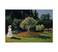 Wee Blue Coo Painting Monet Jeanne Marguerite Lecadre Garden Wall Art Print