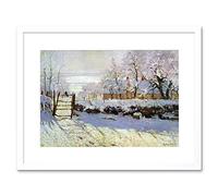 Wee Blue Coo Painting Monet Magpie Old Master Framed Wall Art Print