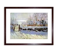 Wee Blue Coo Painting Monet Magpie Old Master Framed Wall Art Print