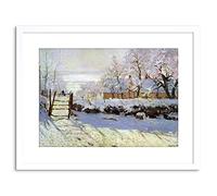 Wee Blue Coo Painting Monet Magpie Old Master Framed Wall Art Print