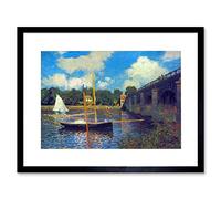 Wee Blue Coo Painting Monet Road Bridge Argenteuil Old Master Framed Wall Art Print