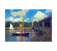 Wee Blue Coo Painting Monet Road Bridge Argenteuil Old Master Wall Art Print