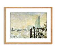 Wee Blue Coo Painting Monet Westminster Bridge London Framed Wall Art Print