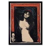 Wee Blue Coo Painting Munch The Madonna Art Print Framed Poster Wall Decor 12X16 Inch